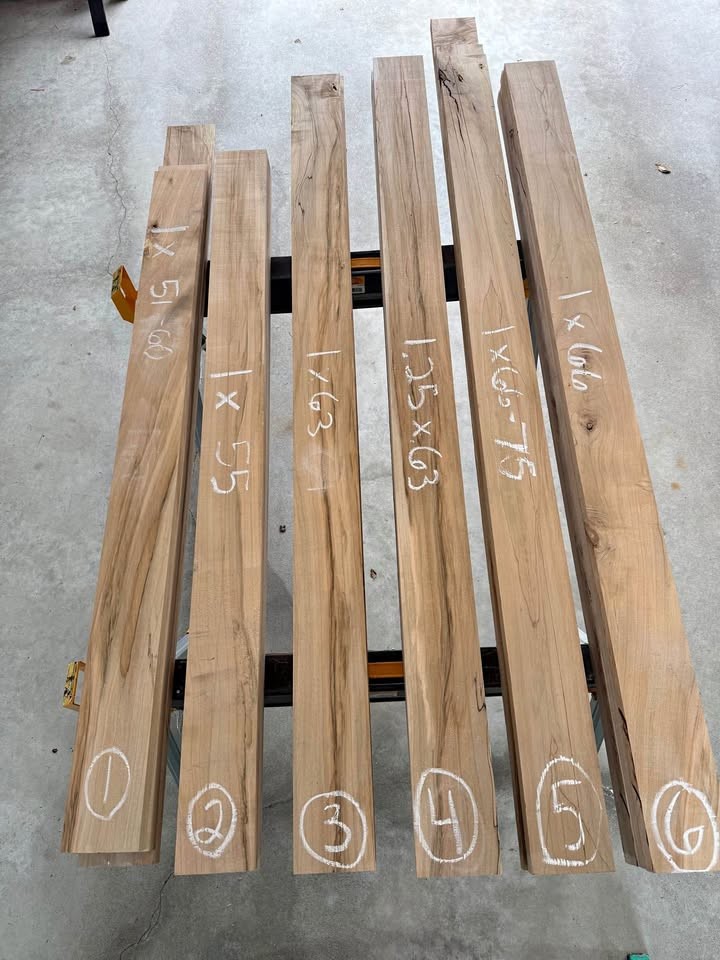 1x4.5 inch Silver Maple Planks - Image 1