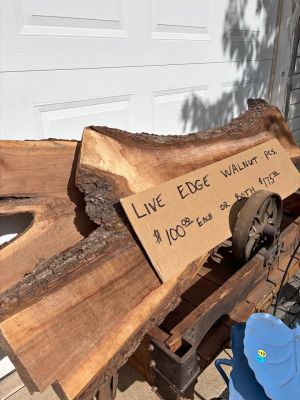 Live edge walnut planks
