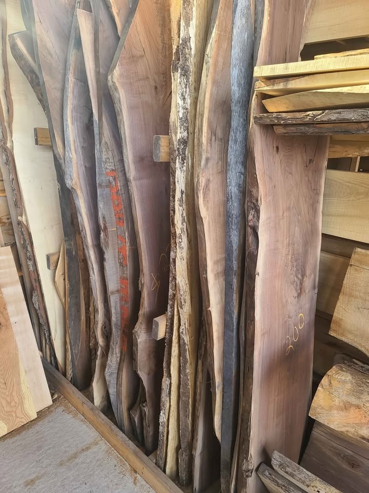 Steamed Black Walnut 8/4" -6/4" Slabs, preplaned, Various Widths x 7'-9' - Image 8