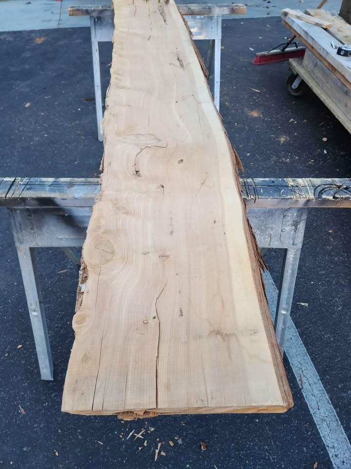 Cool Epoxy Project Wood - Live Edge Kiln Dried 3x14x9'3" Juniper Slab - Image 9