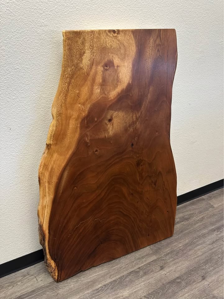 Monkeypod Solid Wood Live Edge Slab – 51” – Beautiful Natural Grain - Image 3
