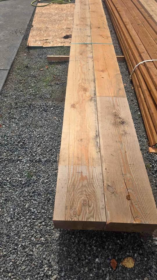 2 beams 5 1/2 wide   11 1/4 tall 24 feet long D.FIR
