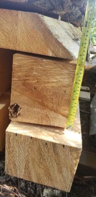 8x8” cedar beams