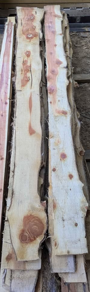 LIVE EDGE EASTERN RED CEDAR SLAB SALE 1" $1 a linel ft - Image 2