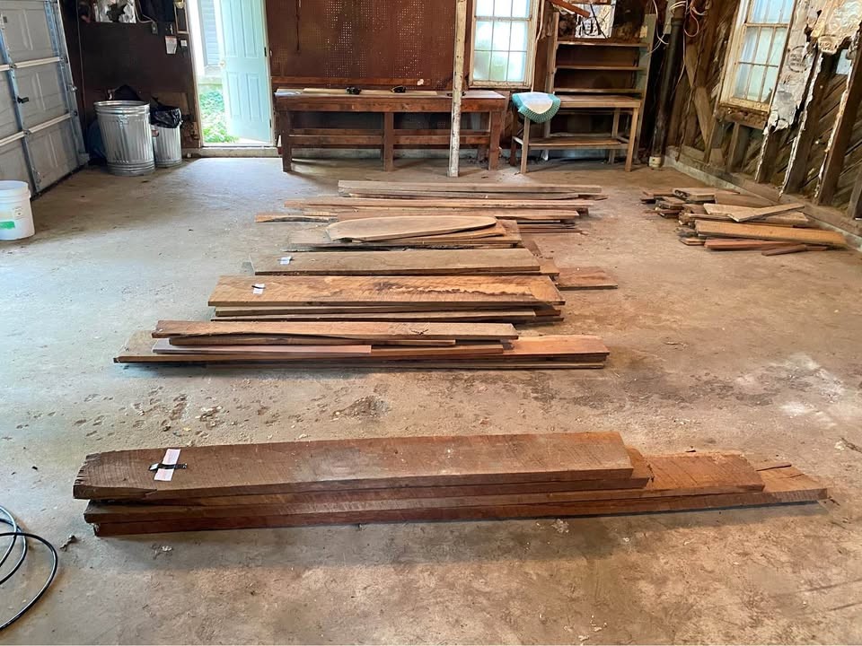 Assorted Hardwood Lumber and Live Edge Slabs - 600 board feet - Image 1