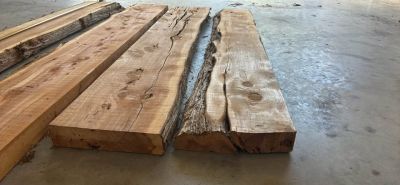 3” thick slabs of Cedar