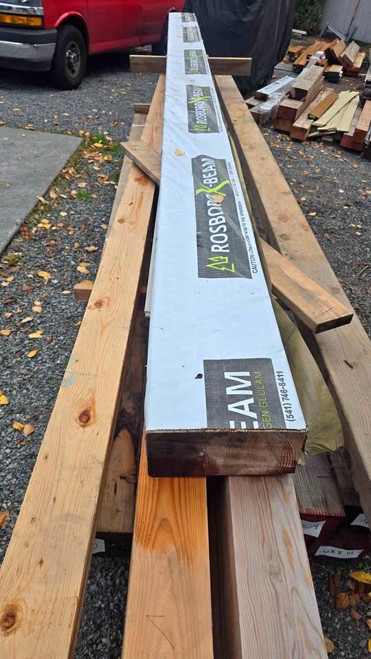 Glulam beam beam 5 1/2 wide 12 inches tall 20 feet 2 inches long - Image 1