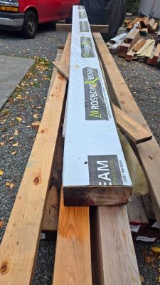 Glulam beam beam 5 1/2 wide 12 inches tall 20 feet 2 inches long