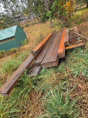 Various pieces of lumber.