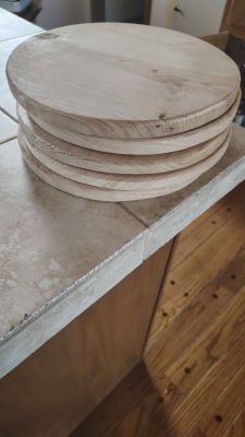 9 inch solid pine round wood