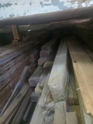 Antique Pine & Oak Large Heavy Beams