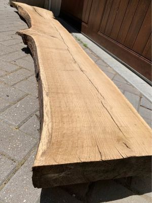 Live edge white oak slab/mantle