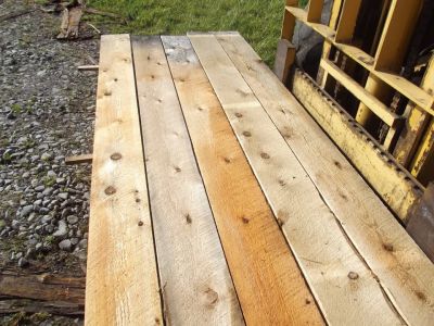 Stacked Rough Cut Lumber