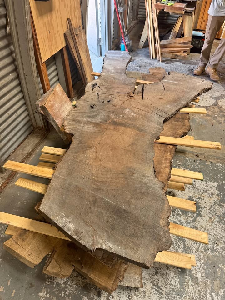 Massive California Claro Walnut Slab – 9' Long × 2 1⁄4"+ Thick - Image 1
