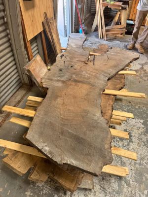 Massive California Claro Walnut Slab – 9' Long × 2 1⁄4"+ Thick