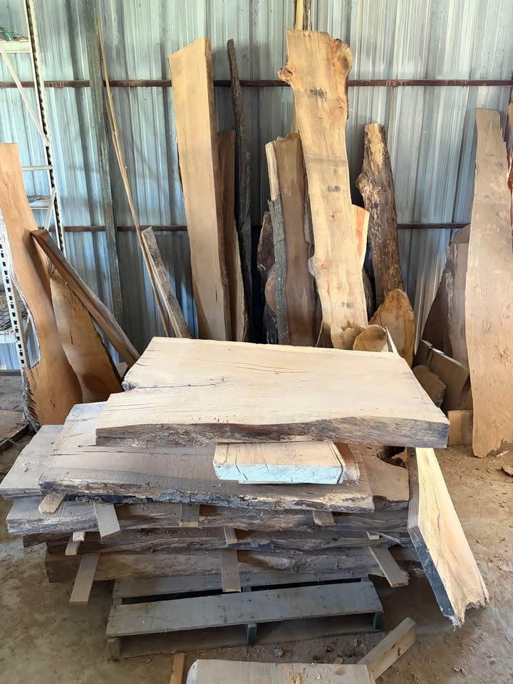Kiln Dried Slabs White/Red/Black Post Oak, Sweet Gum Locally Milled Project Ready Bundle Discounts - Image 2