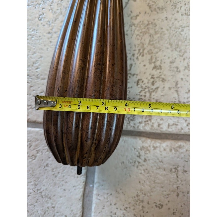 Round Bed Post Walnut Stain Wood & Resin Posts/Pillars/Columns Salvage Craft - Image 3