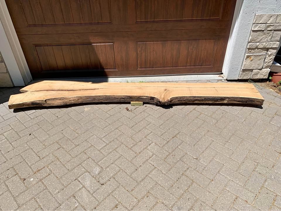 Live edge white oak slab/mantle - Image 1