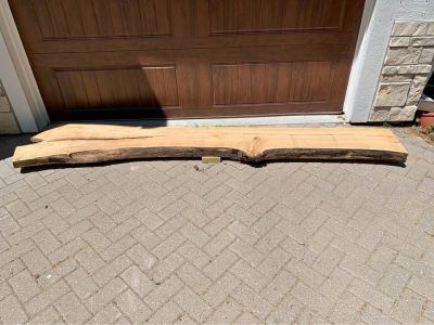 Live edge white oak slab/mantle