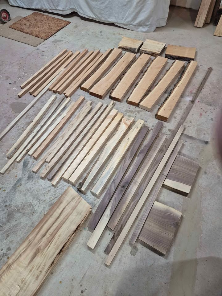 Hardwood strips and live edge cutoffs for craft and epoxy projects - Image 2