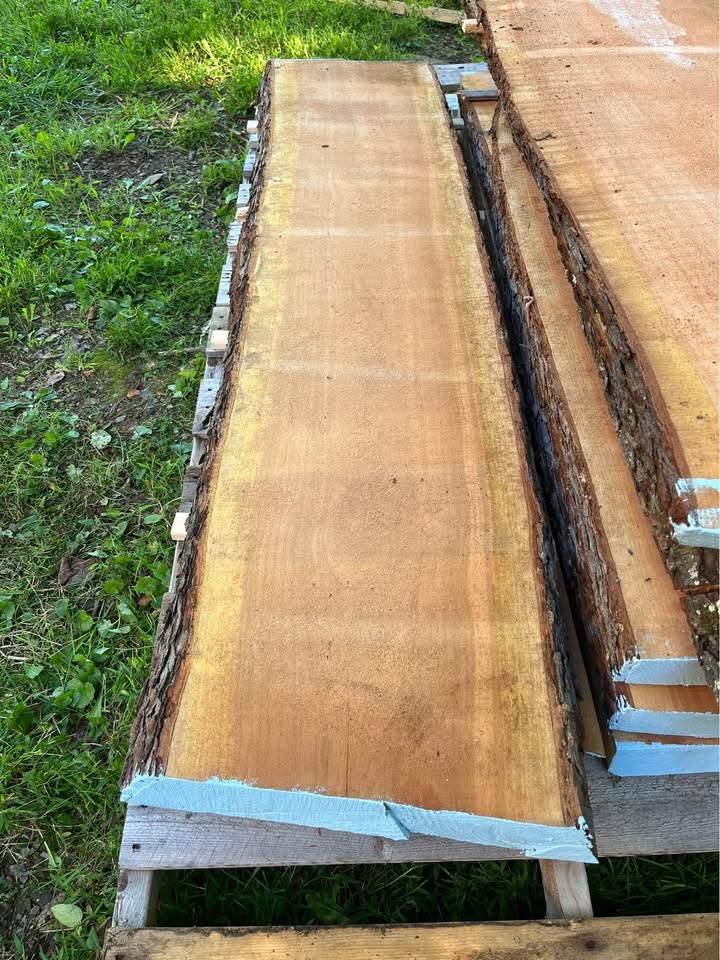 Gorgeous Kiln Dried Live Edge 12/4￼ Red Cherry Slabs - Image 2