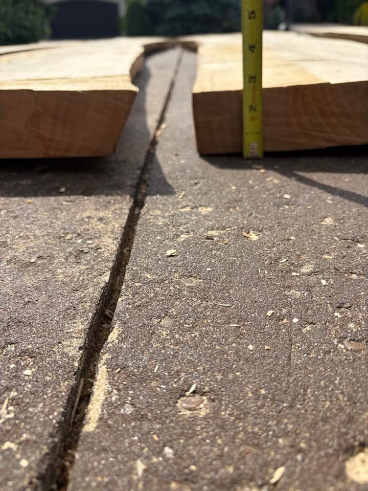 Flitch Ash Live Edge Wood Slabs (5)—6Y Air Dried, Stored Stacked in Climate Control - Image 9