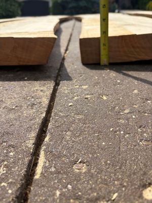 Flitch Ash Live Edge Wood Slabs (5)—6Y Air Dried, Stored Stacked in Climate Control