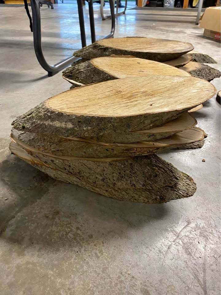 Oval wood slabs for center pieces - Image 1