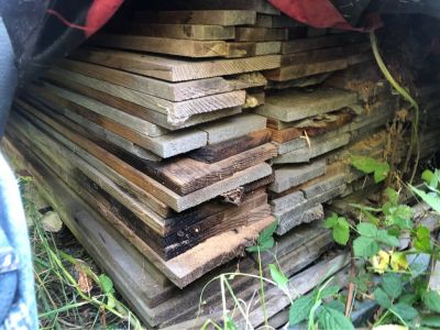 Cedar or Doug fir mill cut lumber.