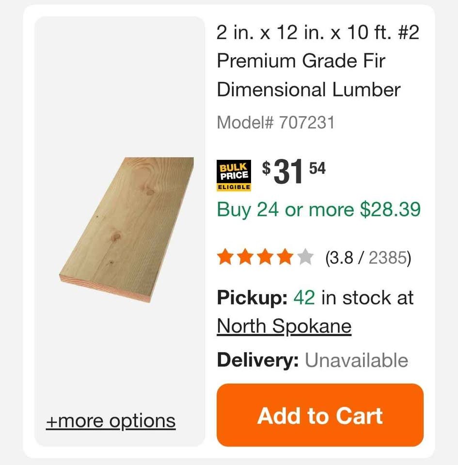 2x12 #2 Premium Grade select spruce Dimensional Lumber 10ft, 12ft, 16ft lengths - Image 4