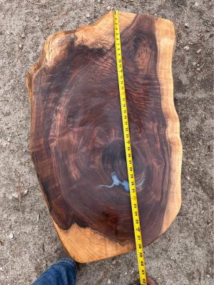 Claro Walnut coffee table wood slab