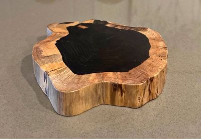 Live Edge Ebony Wood Slab Decor