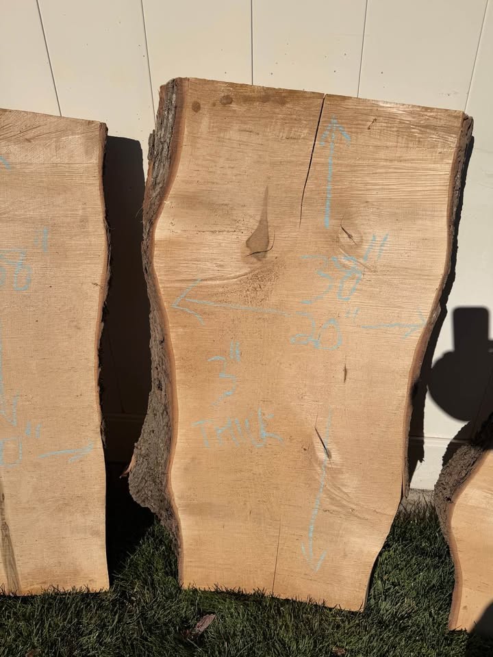Live Edge Maple Wood Slab 38" x 20" - Image 3