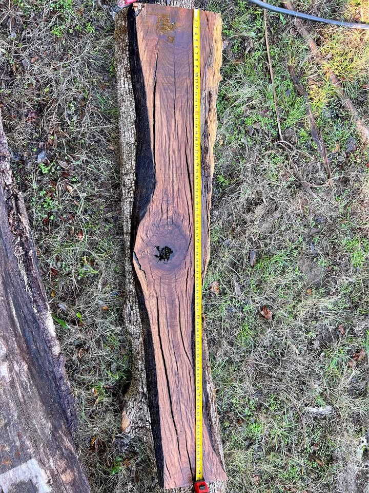 Hollow oak live edge mantle - Image 1