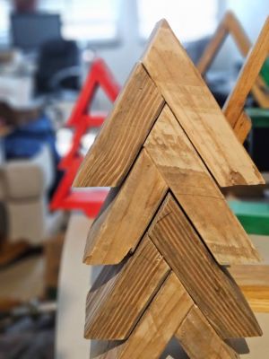 More Christmas trees 
Reclaimed and recycled wood
Very rustic. Can paint or stain if wanted.
