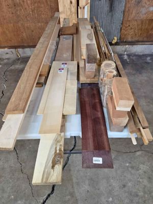 Mixed specialty wood for woodcrafting or general crafting - various lengths and sizes