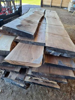 Steamed Black Walnut 8/4" -6/4" Slabs, preplaned, Various Widths x 7'-9'