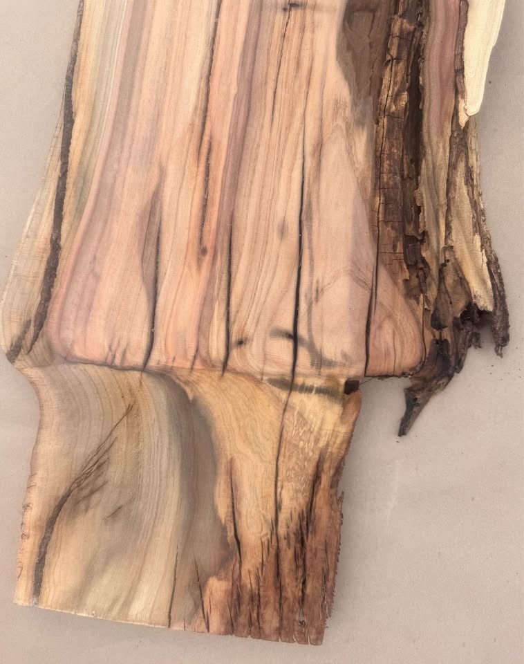 ???? PISTACHIO LIVE-EDGE PLANK — Fiery Reds & Natural Character - Image 7