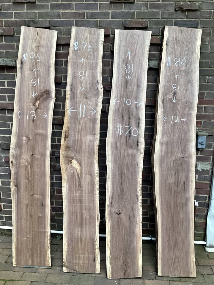 Black walnut live edge slabs - Image 1