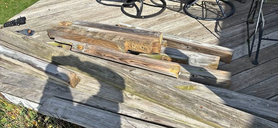 Treated deck lumber. 4x4 s and 2x6s