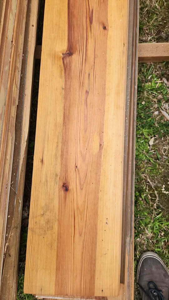 Heart Pine tongue and groove, old growth lumber various size 1"x 12" , 10", 8" ,  and 6" wide. - Image 1