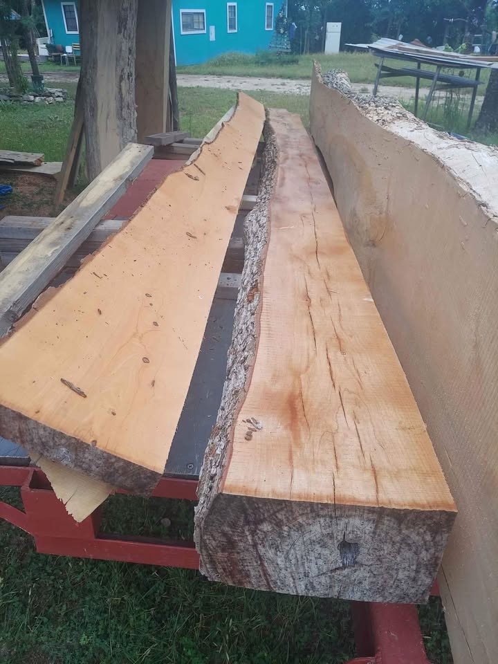 Cottonwood mantel ready for install (1) left. Hardwoods in the raw great selection slabs beams - Image 5