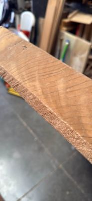 Large Solid Redwood Slab – 72" × 40”-43" × 2¾" Thick
