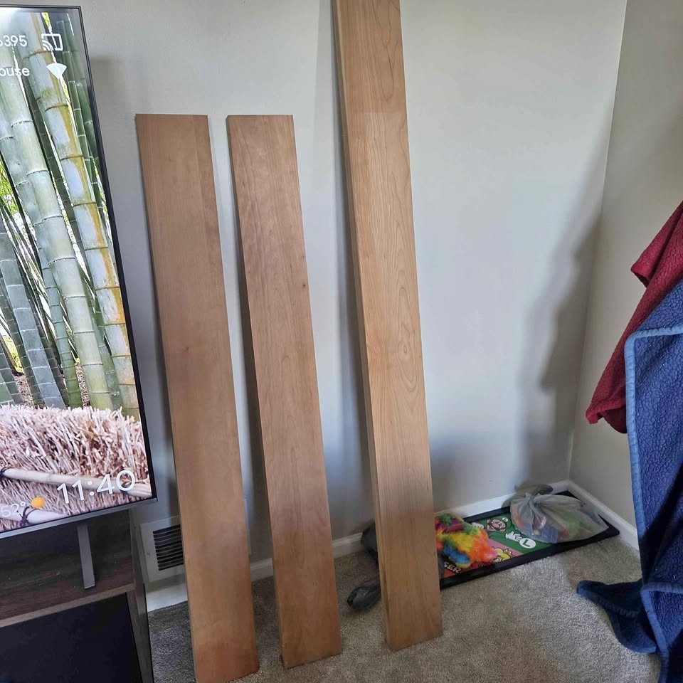 Poplar boards with cherry vaneer - Image 1