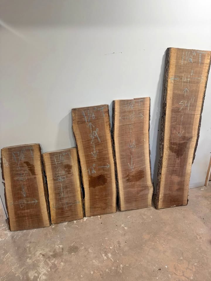 Live Edge Walnut Slabs – 5 Pieces