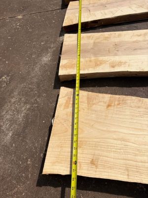 Flitch Ash Live Edge Wood Slabs (5)—6Y Air Dried, Stored Stacked in Climate Control