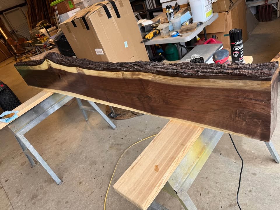 Walnut Live Edge Mantels - Image 3