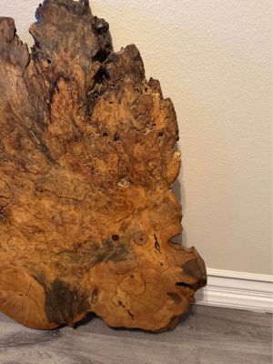 Live Edge Burl Wood Slab 30” L x  26” W x 2” Thick