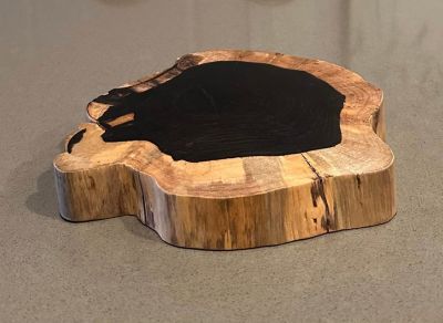 Live Edge Ebony Wood Slab Decor
