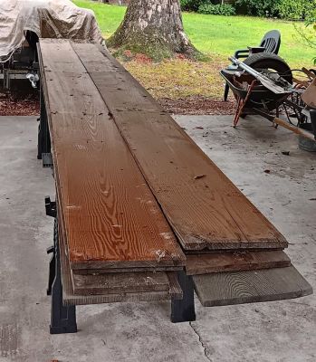 Solid wood boards.